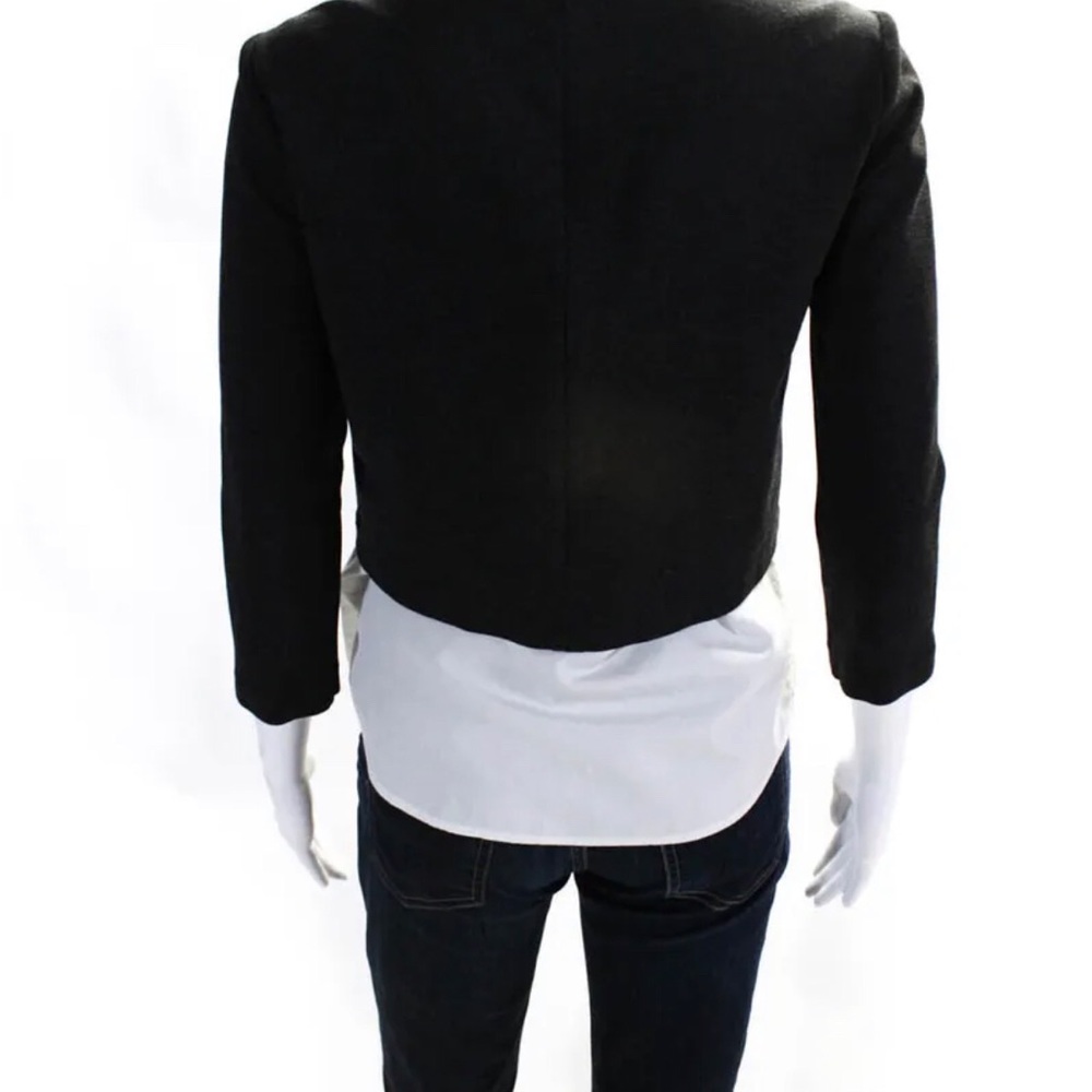 Theory Womens Turtleneck Solid Double Layer Blous… - image 3